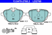 13.0470-2760.2 Brzdové destičky ATE Ceramic ATE