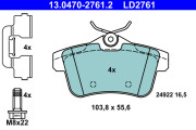 13.0470-2761.2 Brzdové destičky ATE Ceramic ATE