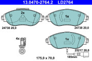 13.0470-2764.2 Brzdové destičky ATE Ceramic ATE