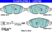 13.0470-2785.2 Brzdové destičky ATE Ceramic ATE