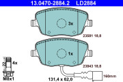13.0470-2884.2 Brzdové destičky ATE Ceramic ATE