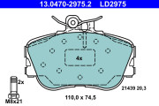 13.0470-2975.2 Brzdové destičky ATE Ceramic ATE