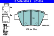 13.0470-3858.2 Brzdové destičky ATE Ceramic ATE