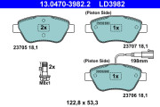 13.0470-3982.2 Brzdové destičky ATE Ceramic ATE