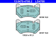 13.0470-4700.2 Brzdové destičky ATE Ceramic ATE