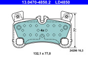 13.0470-4850.2 Brzdové destičky ATE Ceramic ATE