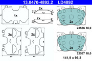 13.0470-4892.2 Brzdové destičky ATE Ceramic ATE