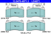 13.0470-4971.2 Brzdové destičky ATE Ceramic ATE