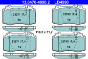 13.0470-4990.2 Brzdové destičky ATE Ceramic ATE