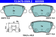 13.0470-5509.2 Brzdové destičky ATE Ceramic ATE