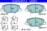 13.0470-5511.2 Brzdové destičky ATE Ceramic ATE