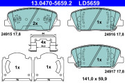 13.0470-5659.2 Brzdové destičky ATE Ceramic ATE