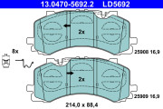 13.0470-5692.2 Brzdové destičky ATE Ceramic ATE