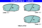 13.0470-5742.2 Brzdové destičky ATE Ceramic ATE