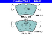 13.0470-7086.2 Brzdové destičky ATE Ceramic ATE