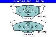 13.0470-7100.2 Brzdové destičky ATE Ceramic ATE