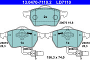 13.0470-7110.2 Brzdové destičky ATE Ceramic ATE