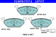 13.0470-7117.2 Brzdové destičky ATE Ceramic ATE