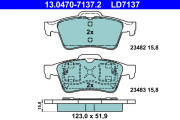 13.0470-7137.2 Brzdové destičky ATE Ceramic ATE