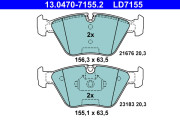 13.0470-7155.2 Brzdové destičky ATE Ceramic ATE