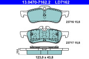 13.0470-7162.2 Brzdové destičky ATE Ceramic ATE