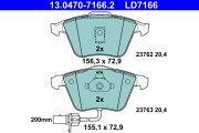 13.0470-7166.2 Brzdové destičky ATE Ceramic ATE