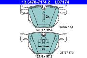 13.0470-7174.2 Sada brzdových destiček, kotoučová brzda ATE Ceramic ATE