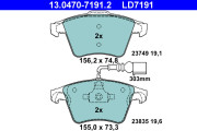 13.0470-7191.2 Brzdové destičky ATE Ceramic ATE