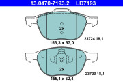 13.0470-7193.2 Brzdové destičky ATE Ceramic ATE