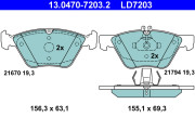 13.0470-7203.2 Brzdové destičky ATE Ceramic ATE