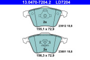 13.0470-7204.2 Brzdové destičky ATE Ceramic ATE