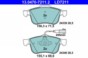 13.0470-7211.2 Brzdové destičky ATE Ceramic ATE