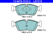 13.0470-7215.2 Brzdové destičky ATE Ceramic ATE