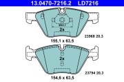 13.0470-7216.2 Brzdové destičky ATE Ceramic ATE