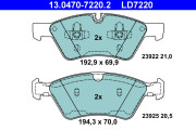 13.0470-7220.2 Brzdové destičky ATE Ceramic ATE