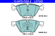 13.0470-7223.2 Brzdové destičky ATE Ceramic ATE