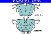 13.0470-7225.2 Brzdové destičky ATE Ceramic ATE