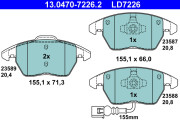 13.0470-7226.2 Brzdové destičky ATE Ceramic ATE