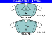 13.0470-7228.2 Brzdové destičky ATE Ceramic ATE