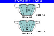 13.0470-7232.2 Brzdové destičky ATE Ceramic ATE