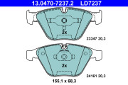 13.0470-7237.2 Brzdové destičky ATE Ceramic ATE