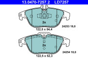 13.0470-7257.2 Brzdové destičky ATE Ceramic ATE