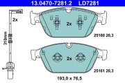 13.0470-7281.2 Brzdové destičky ATE Ceramic ATE