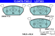 13.0470-7303.2 Brzdové destičky ATE Ceramic ATE