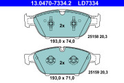 13.0470-7334.2 Brzdové destičky ATE Ceramic ATE