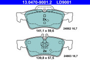 13.0470-9001.2 Sada brzdových destiček, kotoučová brzda ATE Ceramic ATE