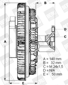 LK004 Spojka, větrák chladiče BorgWarner (BERU)