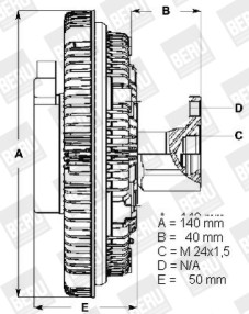 LK015 Spojka, větrák chladiče BorgWarner (BERU)