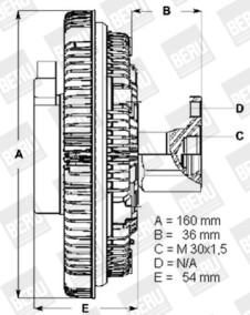 LK038 Spojka, větrák chladiče BorgWarner (BERU)