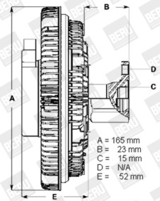 LK044 Spojka, větrák chladiče BorgWarner (BERU)